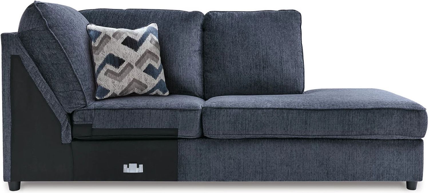 Albar Place 2-Piece Sectional and Ottoman In Cobalt 95302U1
