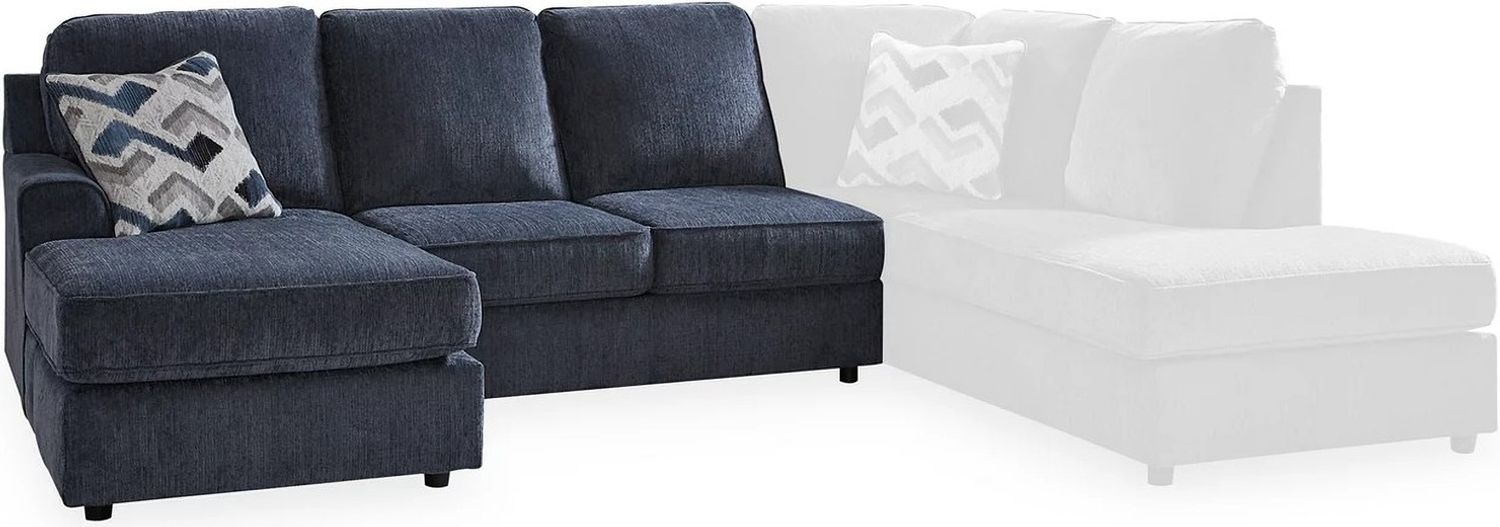 Albar Place 2-Piece Sectional and Ottoman In Cobalt 95302U1