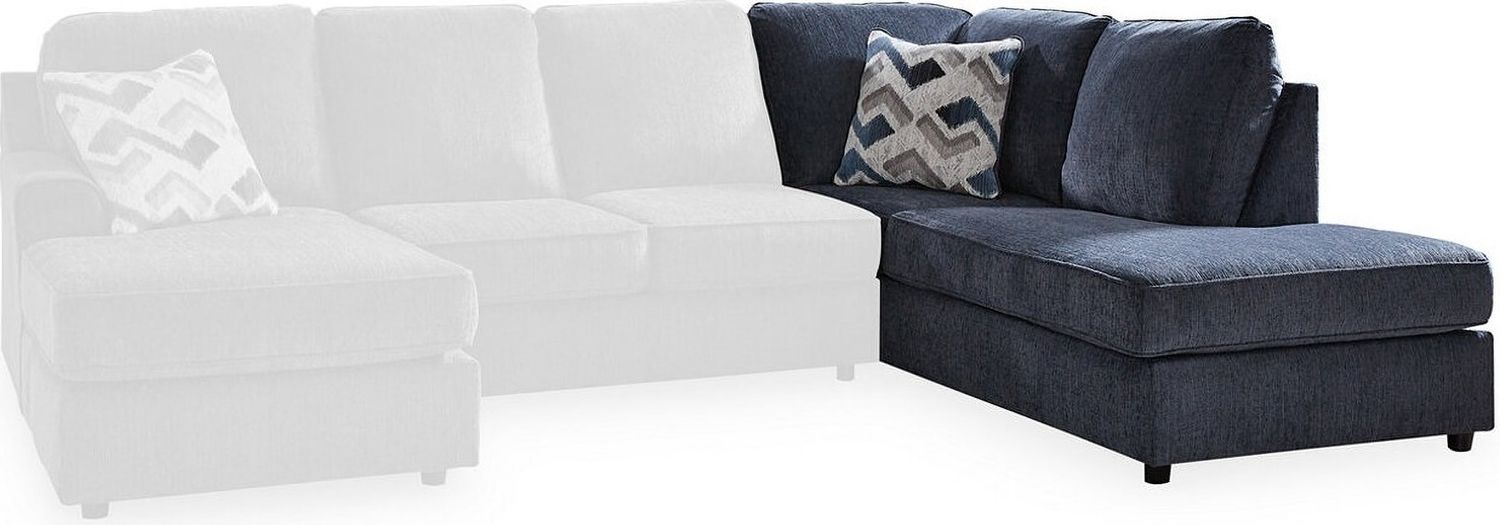 Albar Place 2-Piece Sectional and Ottoman In Cobalt 95302U1