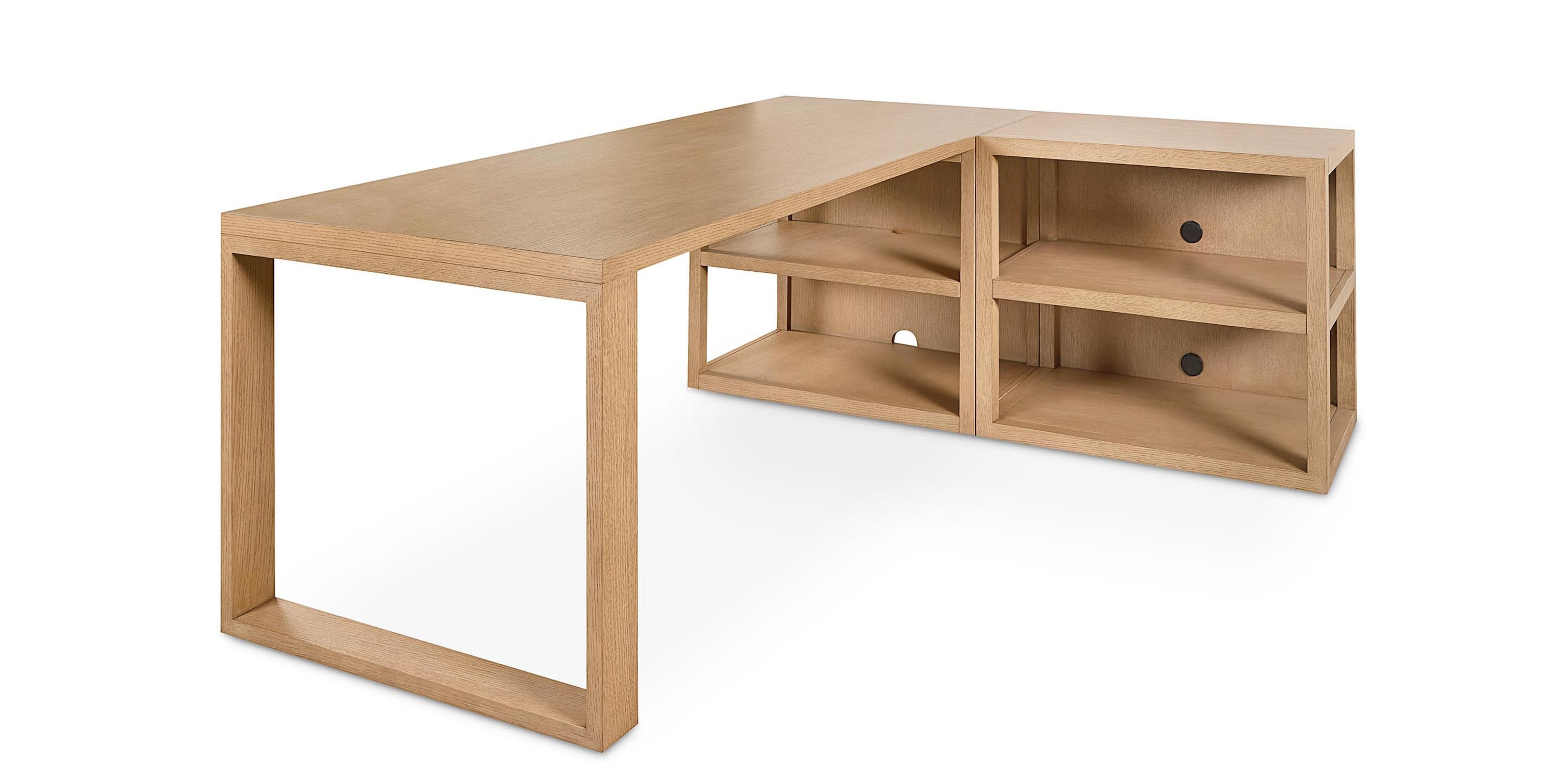 HomeWork Peninsula Desk with Bookcase 9534K8782