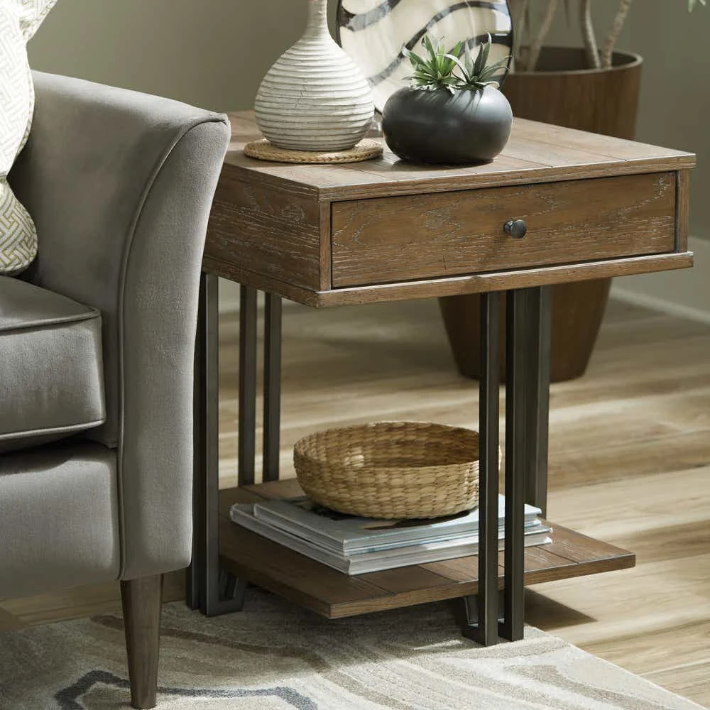 Saddletree Drawer End Table 954915