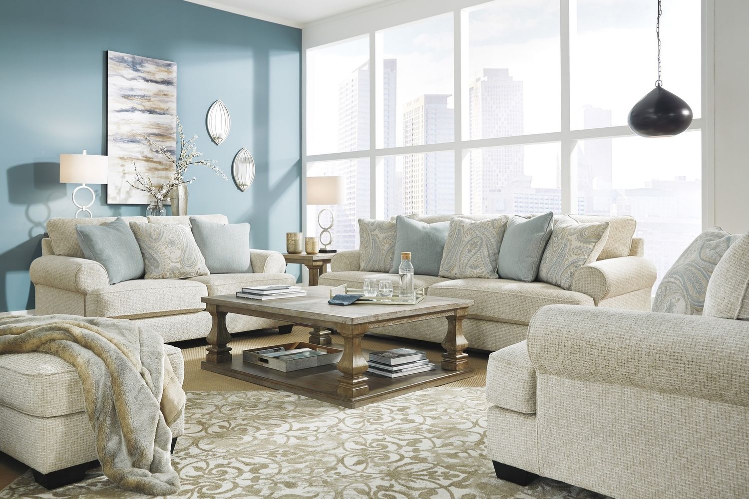 Monaghan Ottoman In Sandstone 9620514