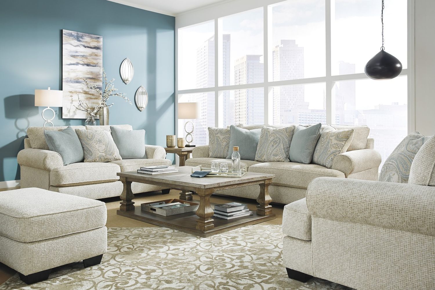 Monaghan Ottoman In Sandstone 9620514