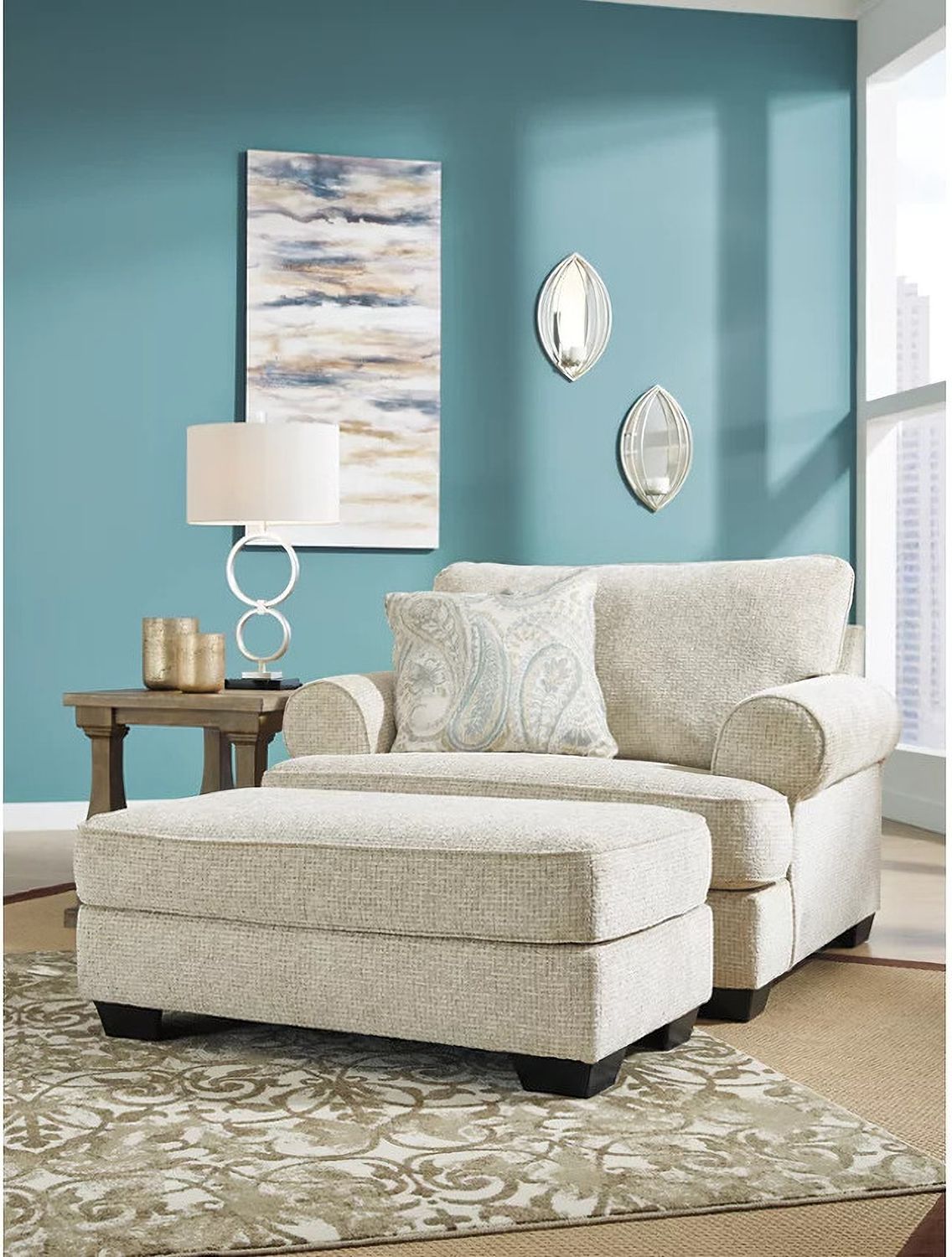Monaghan Oversized Chair In Sandstone 9620523