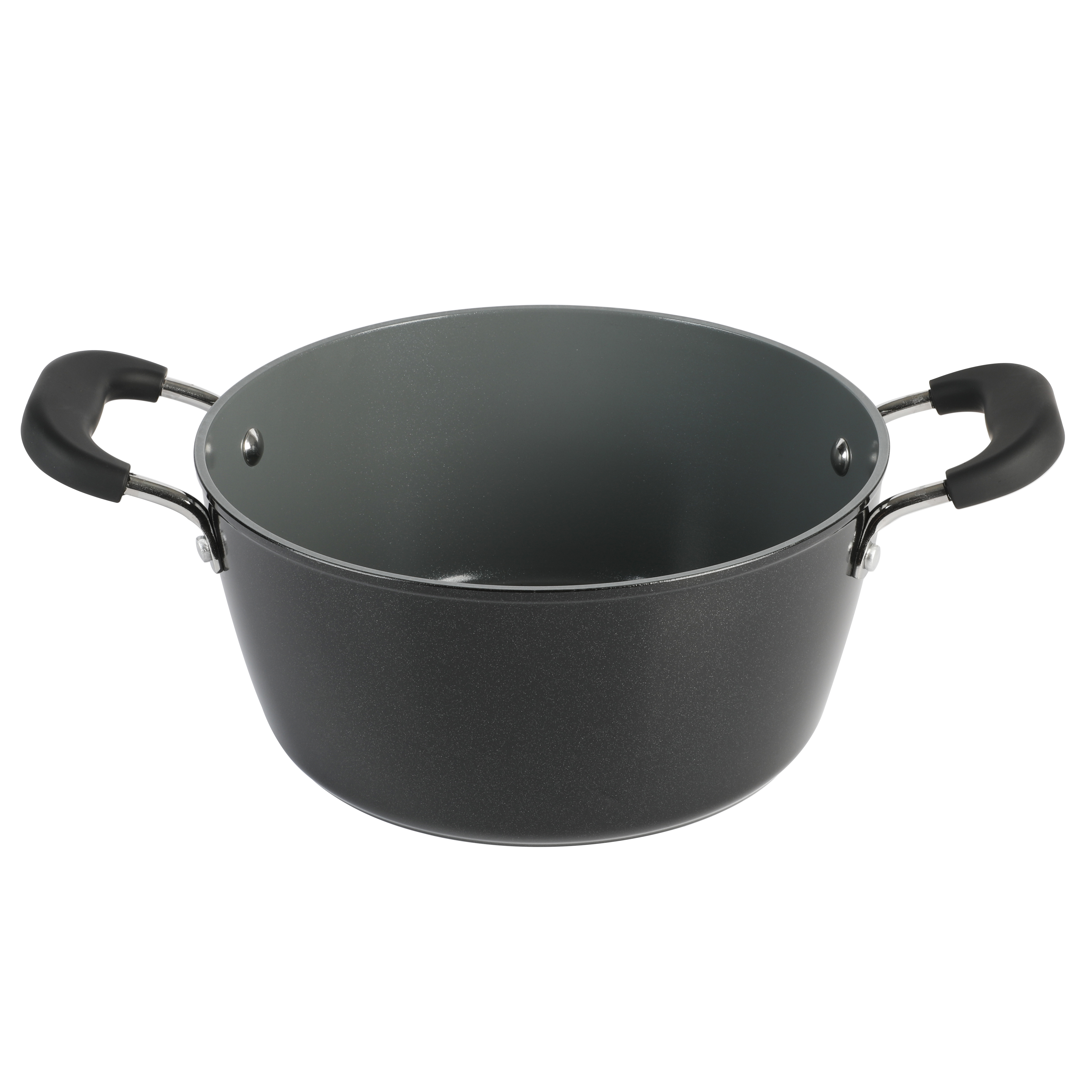 Arlington Black Diamond Aluminum Dutch Oven with Lid, 4.5-quart, Black Diamond/Grey Ceramic, Soft Touch Bakelite Handle 9632002