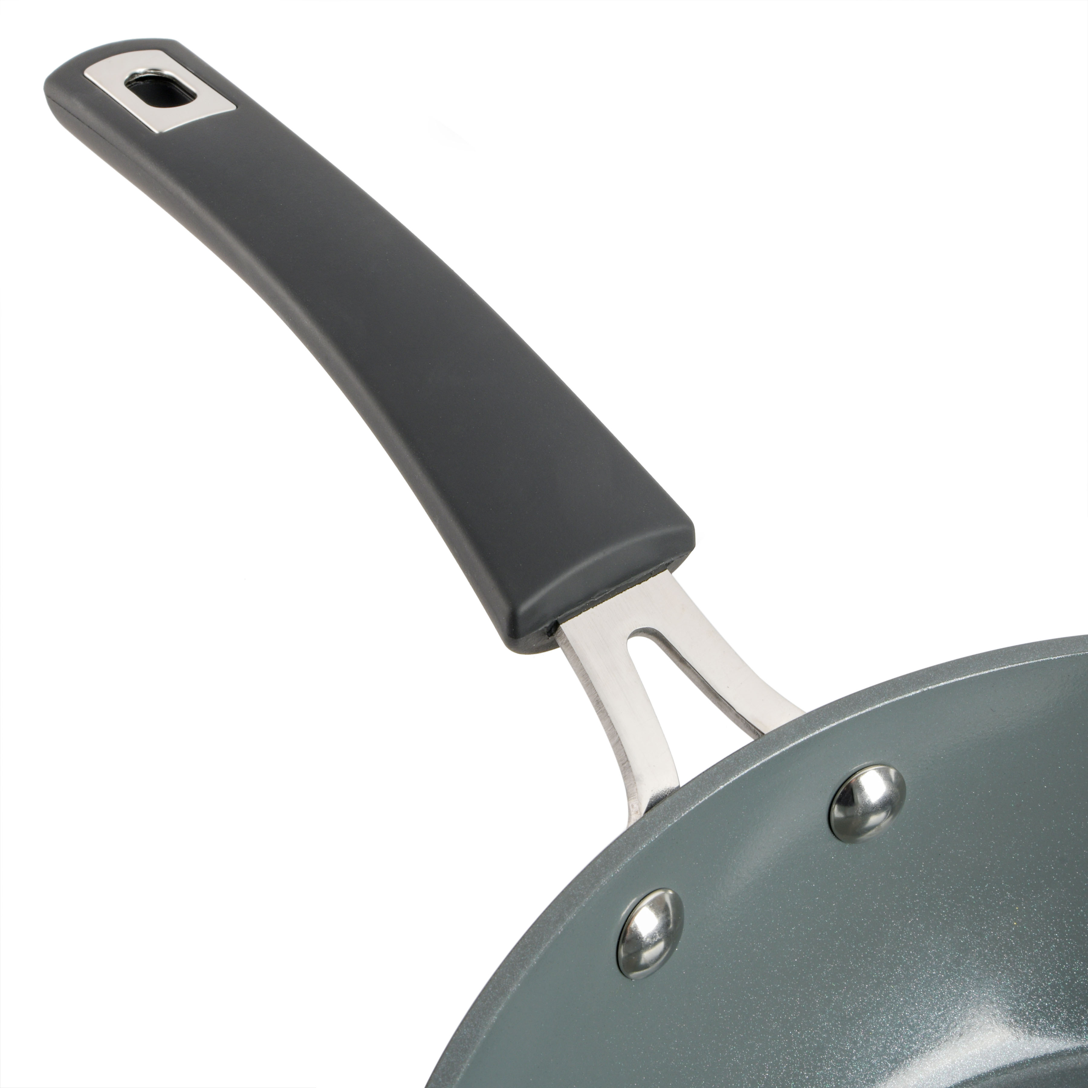 Arlington Black Diamond Aluminum Saute Pan with Lid, 3.5-quart, Black Diamond/Grey Diamond Ceramic, Soft Touch Bakelite Handle 9632202