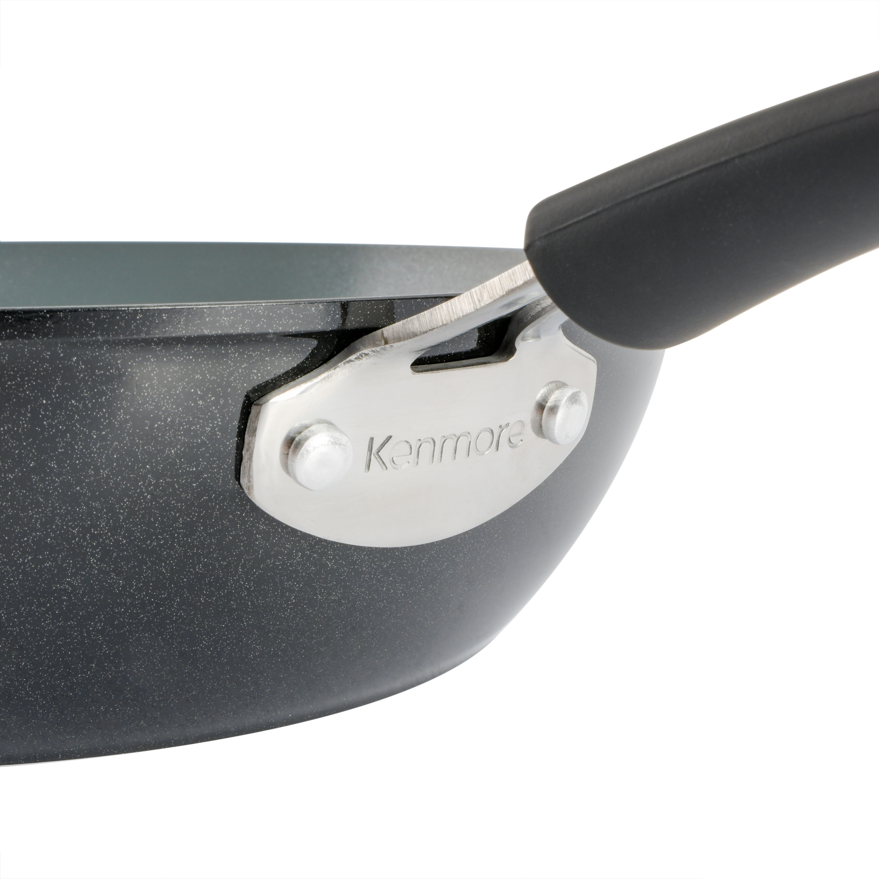 Arlington Black Diamond Aluminum Saute Pan with Lid, 3.5-quart, Black Diamond/Grey Diamond Ceramic, Soft Touch Bakelite Handle 9632202
