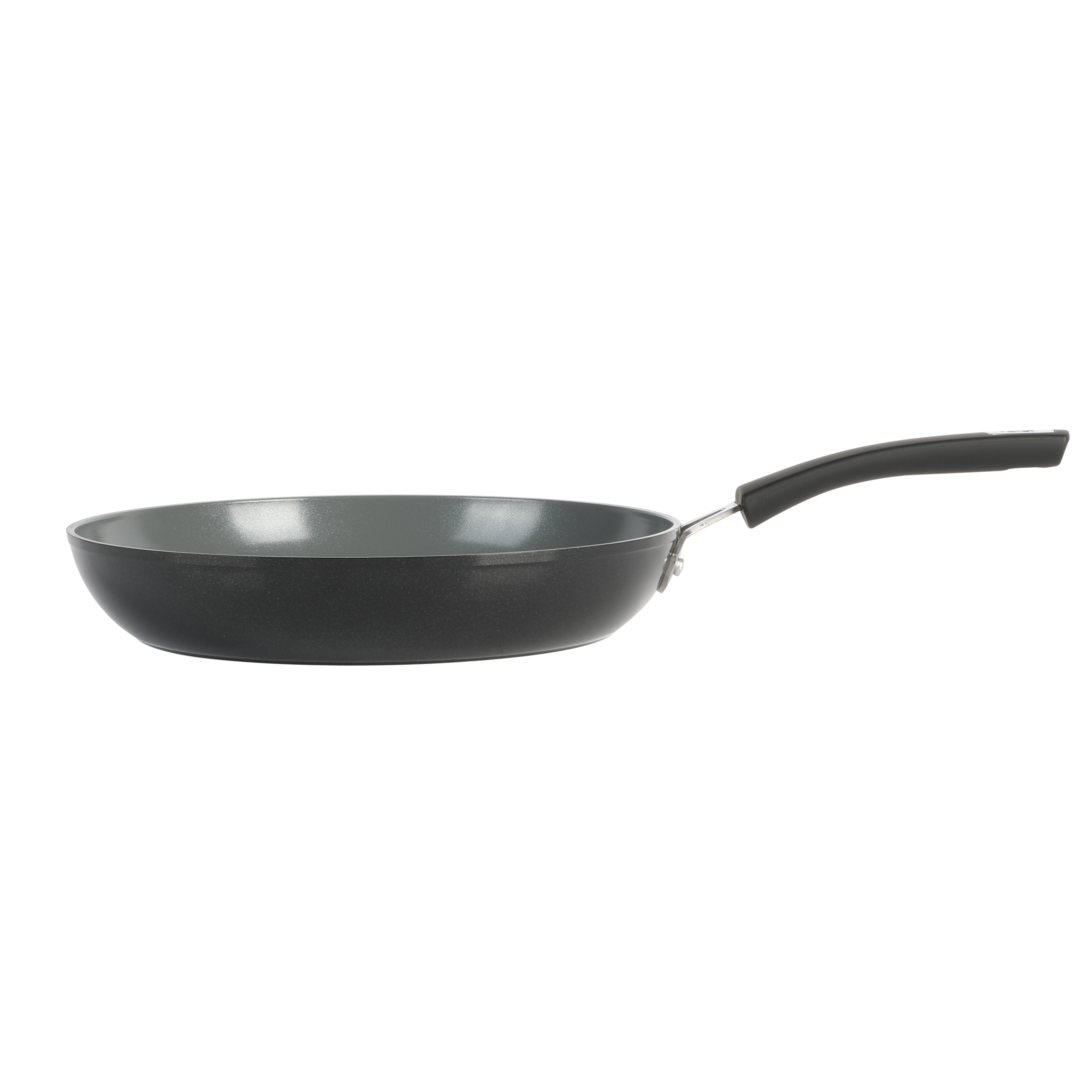 Arlington Black Diamond Aluminum Frying Pan, 12-inch, Black Diamond/Grey Ceramic, Soft Touch Bakelite Handle 9632401