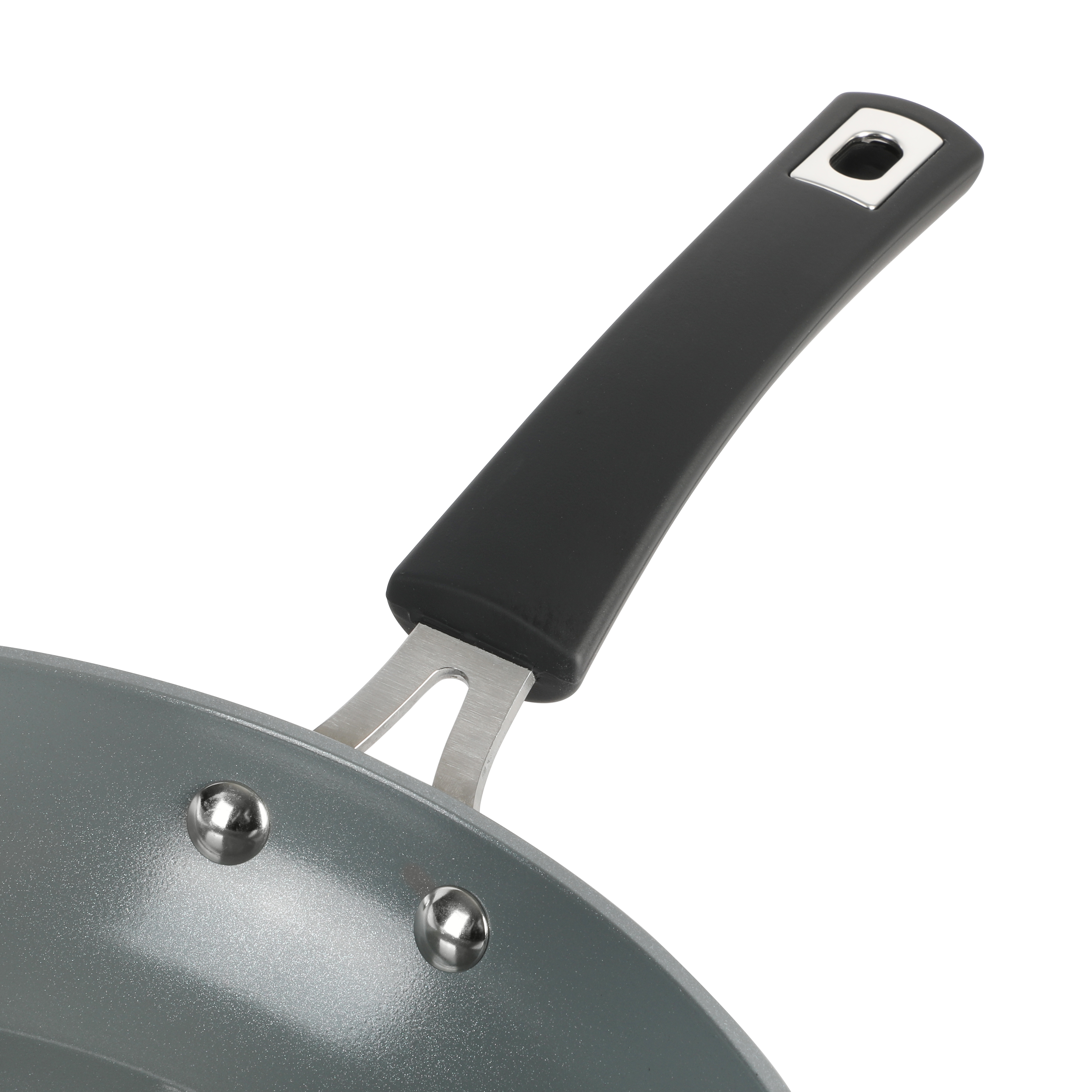 Arlington Black Diamond Aluminum Frying Pan, 12-inch, Black Diamond/Grey Ceramic, Soft Touch Bakelite Handle 9632401