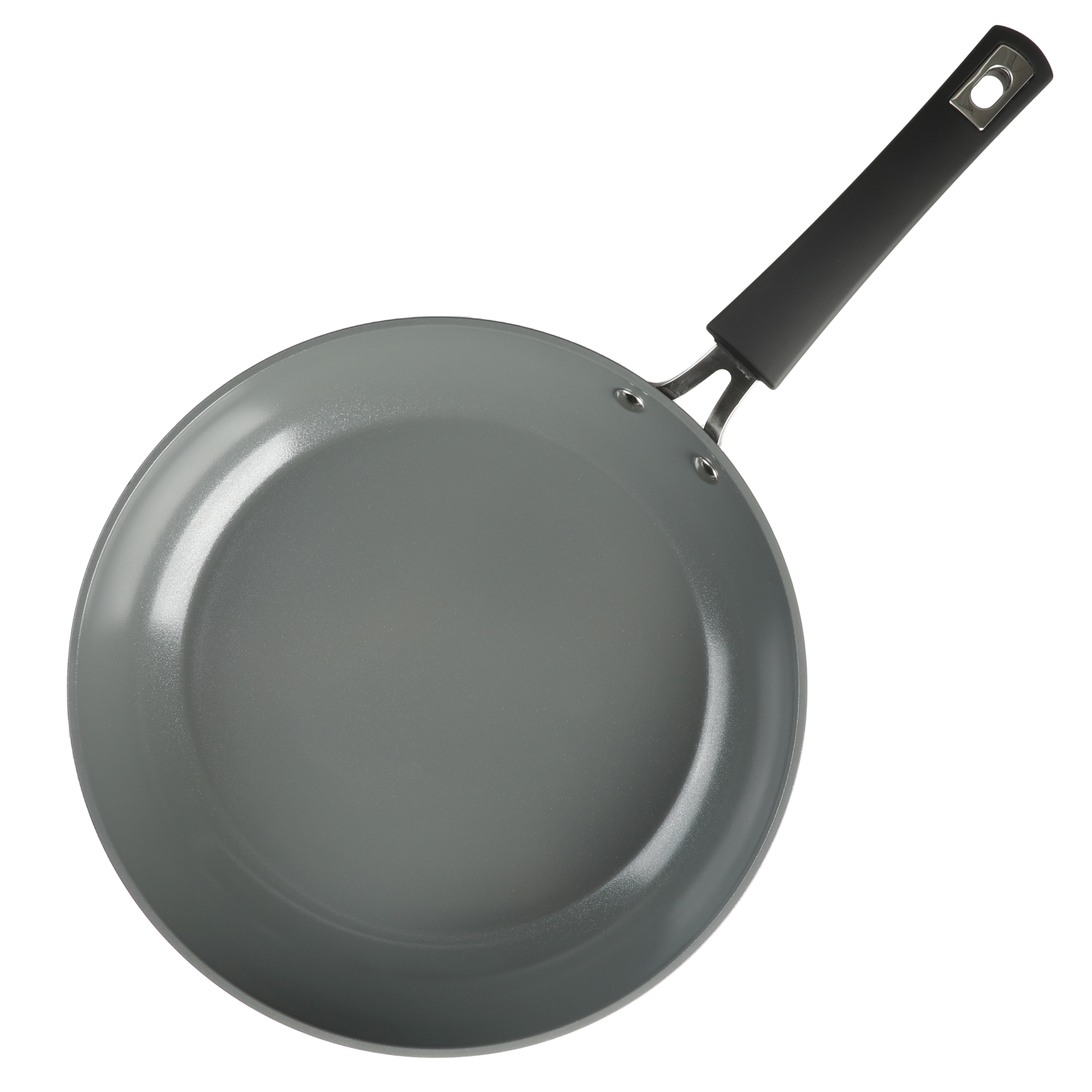 Arlington Black Diamond Aluminum Frying Pan, 12-inch, Black Diamond/Grey Ceramic, Soft Touch Bakelite Handle 9632401