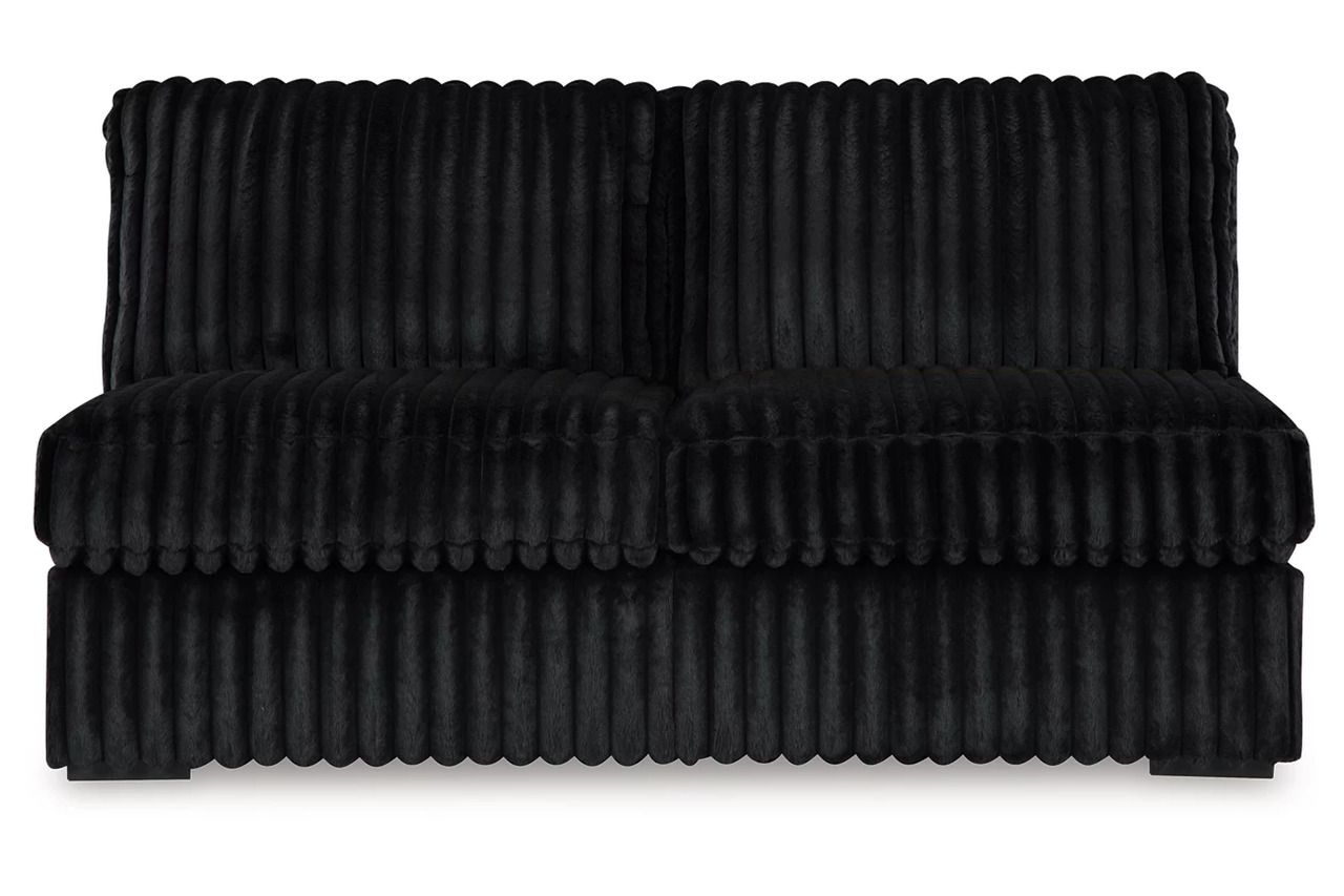 Midnight-Madness Armless Loveseat In Onyx 9810334