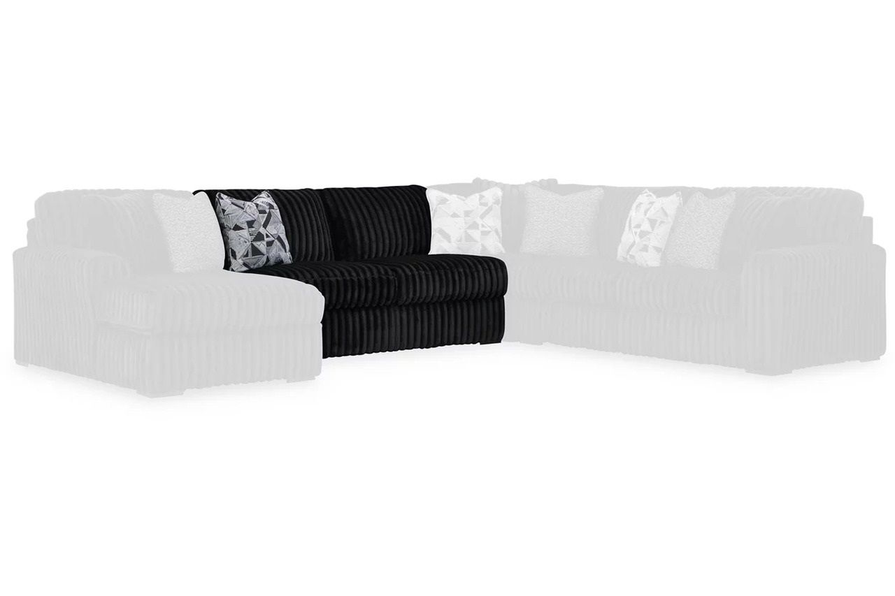 Midnight-Madness Armless Loveseat In Onyx 9810334