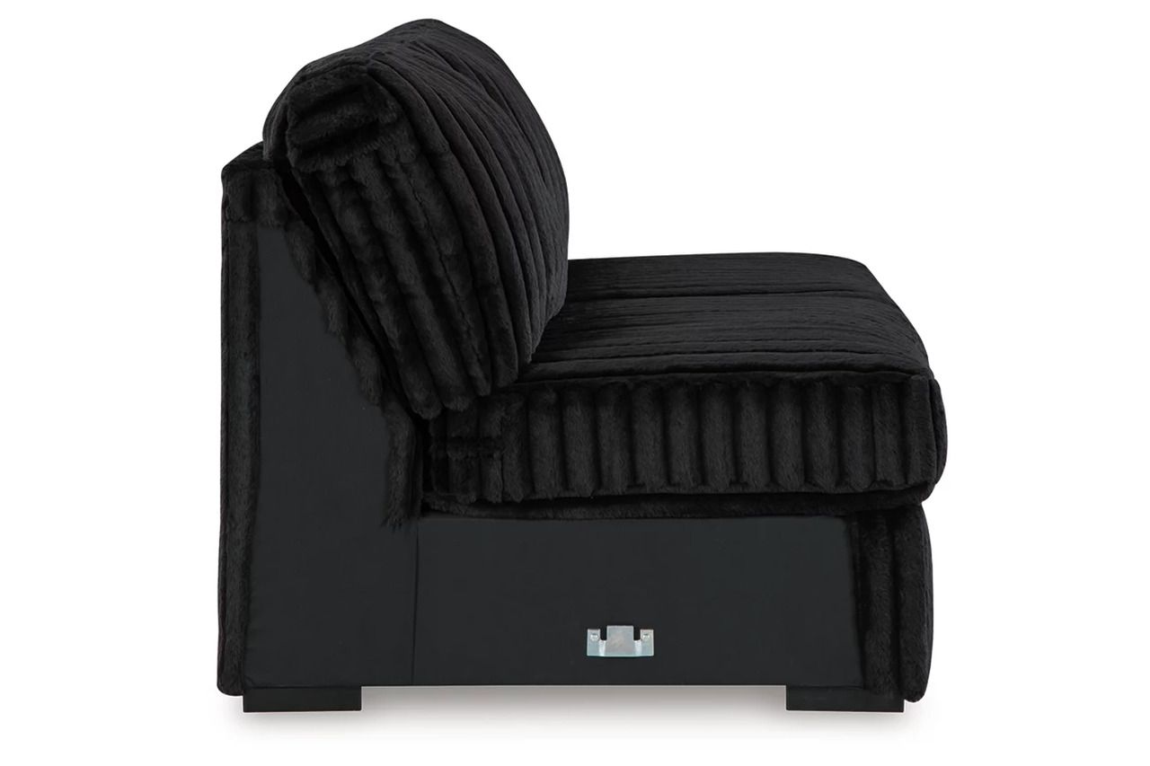 Midnight-Madness Armless Loveseat In Onyx 9810334