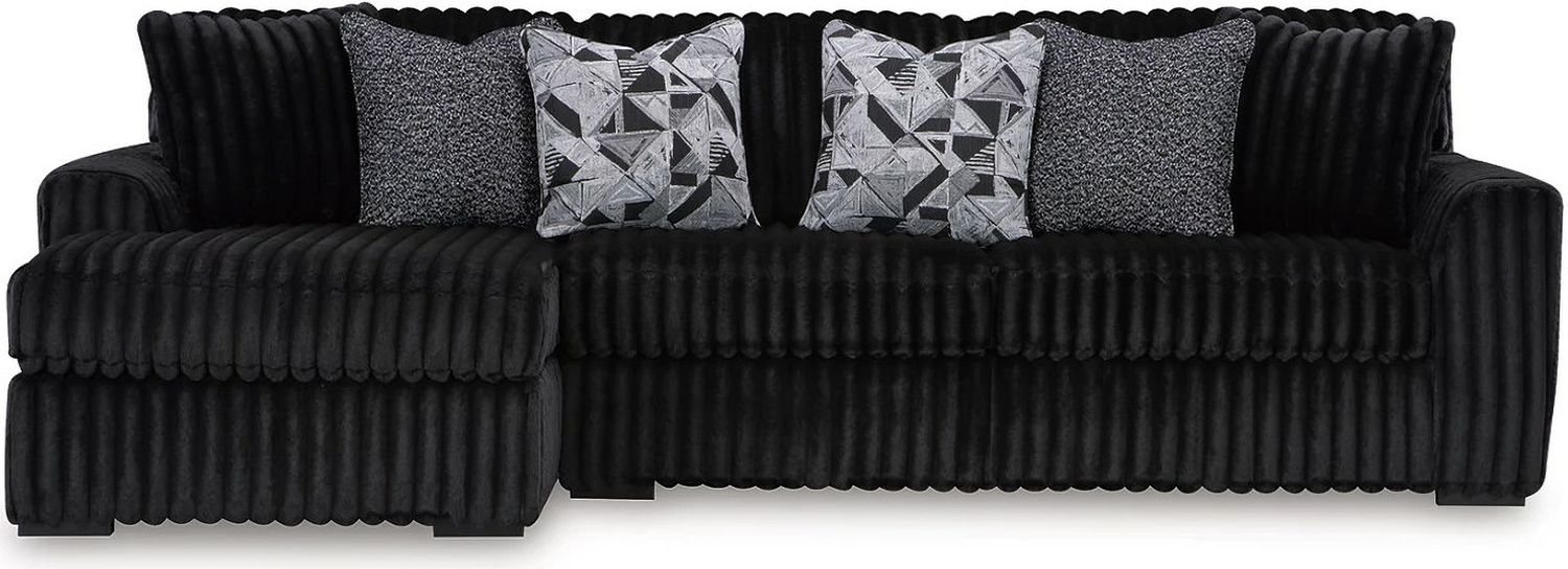 Midnight-Madness 2-Piece Sectional Sofa With LAF Chaise In Onyx 98103S1