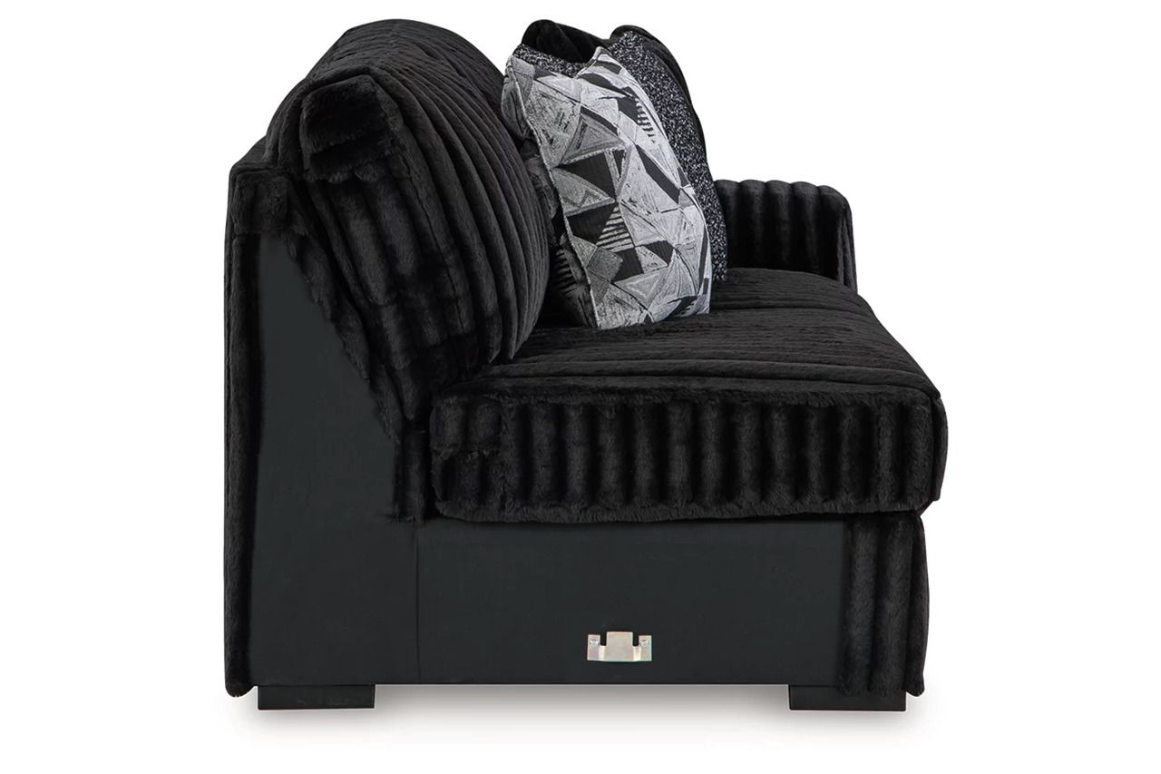 Midnight-Madness 3-Piece Sectional with LAF Chaise In Onyx 98103S10