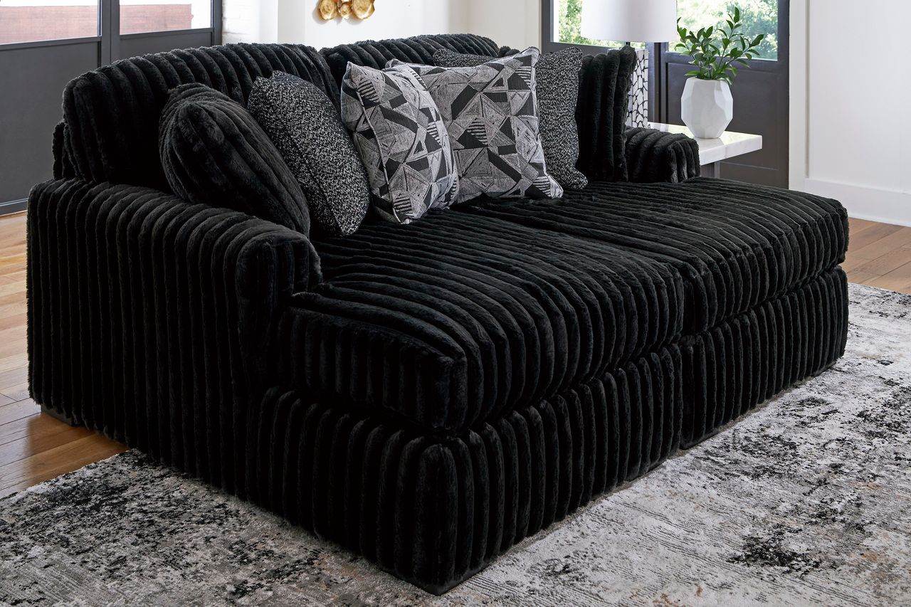 Midnight-Madness 3-Piece Sectional with LAF Chaise In Onyx 98103S10