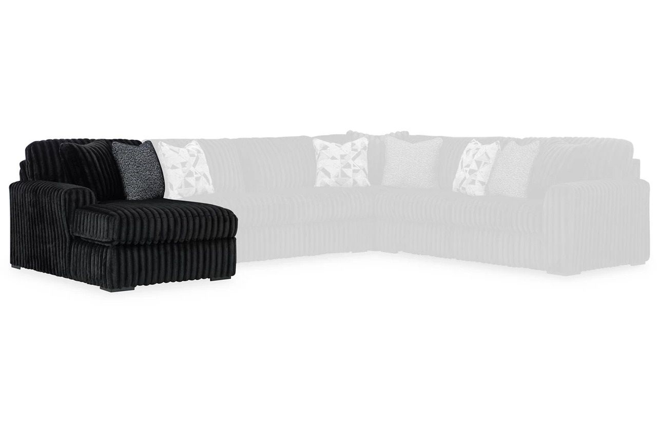 Midnight-Madness 3-Piece Sectional with LAF Chaise In Onyx 98103S10