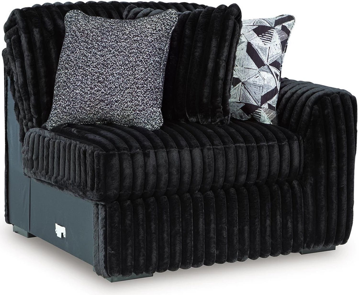 Midnight-Madness 2-Piece LAF Sectional with Chaise In Onyx 98103S13