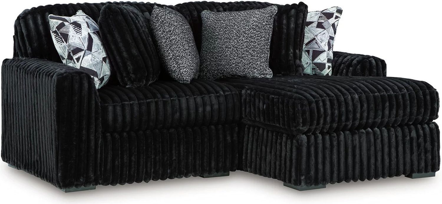 Midnight-Madness 2-Piece RAF Sectional with Chaise In Onyx 98103S14