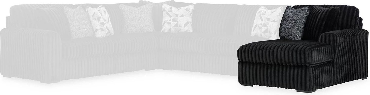 Midnight-Madness 2-Piece Sectional Sofa With RAF Chaise In Onyx 98103S2