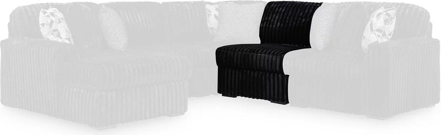 Midnight-Madness 5-Piece Sectional In Onyx 98103S26