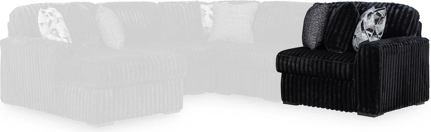 Midnight-Madness 5-Piece Sectional In Onyx 98103S26