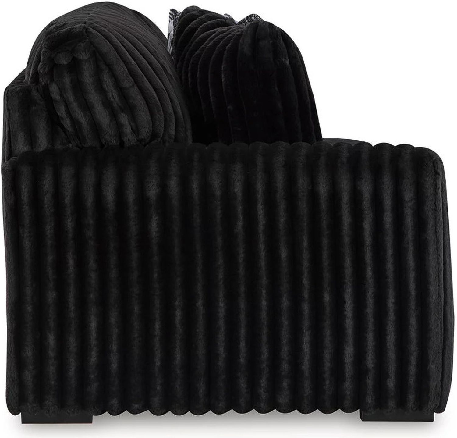 Midnight-Madness 4-Piece Sectional With RAF Chaise In Onyx 98103S3