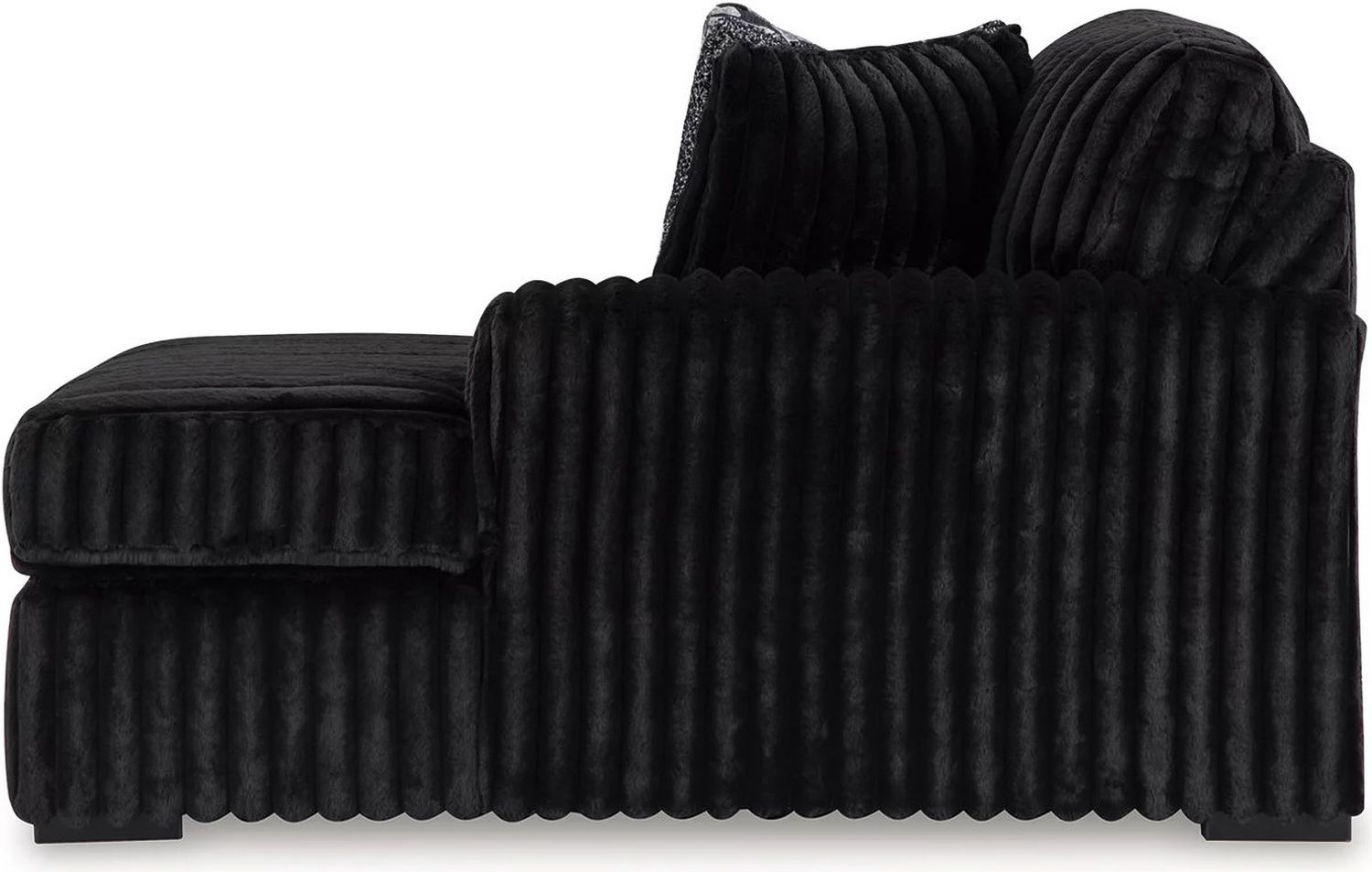 Midnight-Madness 4-Piece Sectional With RAF Chaise In Onyx 98103S3