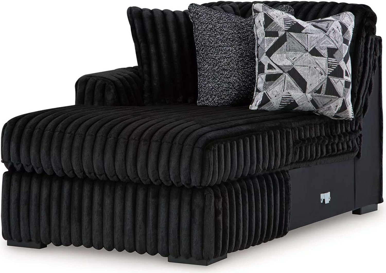Midnight-Madness 4-Piece Sectional With LAF Chaise In Onyx 98103S4
