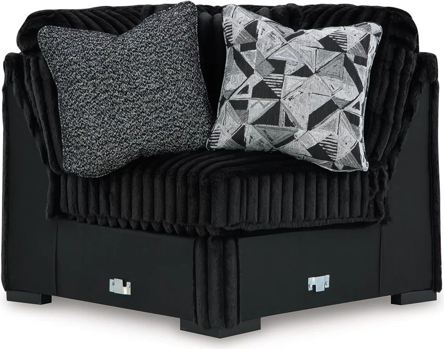 Midnight-Madness 4-Piece Sectional With LAF Chaise In Onyx 98103S4