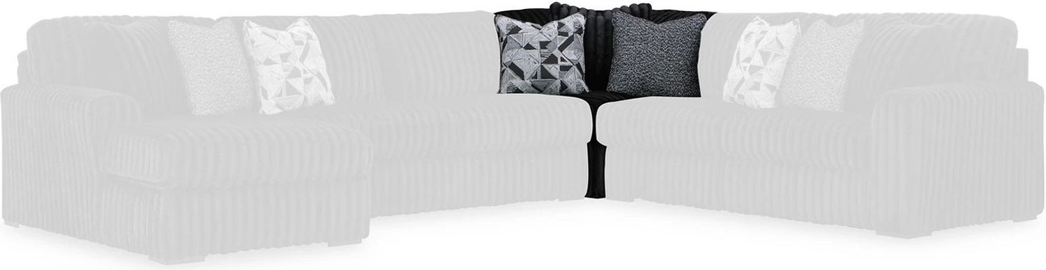 Midnight-Madness 4-Piece Sectional With LAF Chaise In Onyx 98103S4