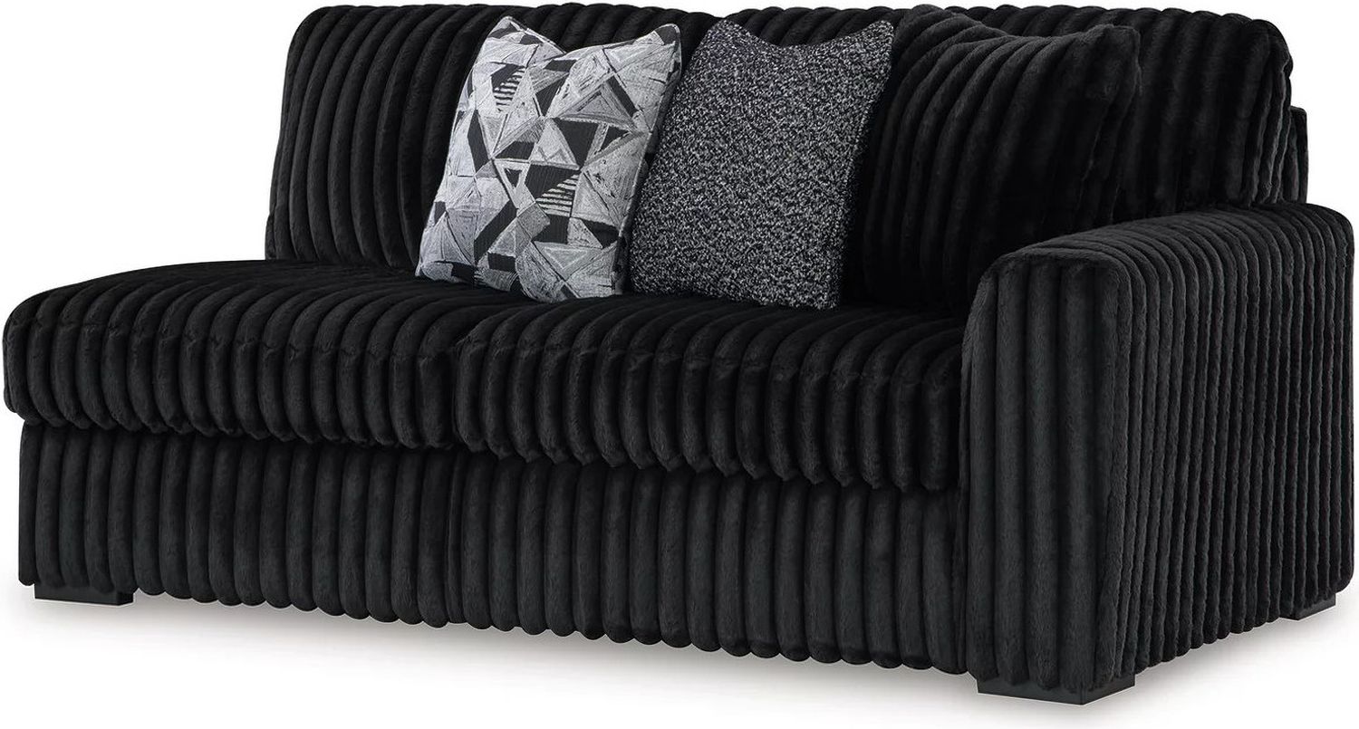 Midnight-Madness 4-Piece Sectional With LAF Chaise In Onyx 98103S4