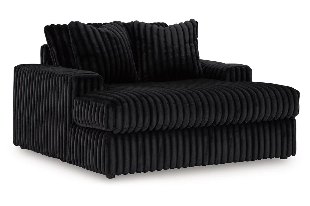 Midnight-Madness 3-Piece Sectional With Chaise In Onyx 98103S5