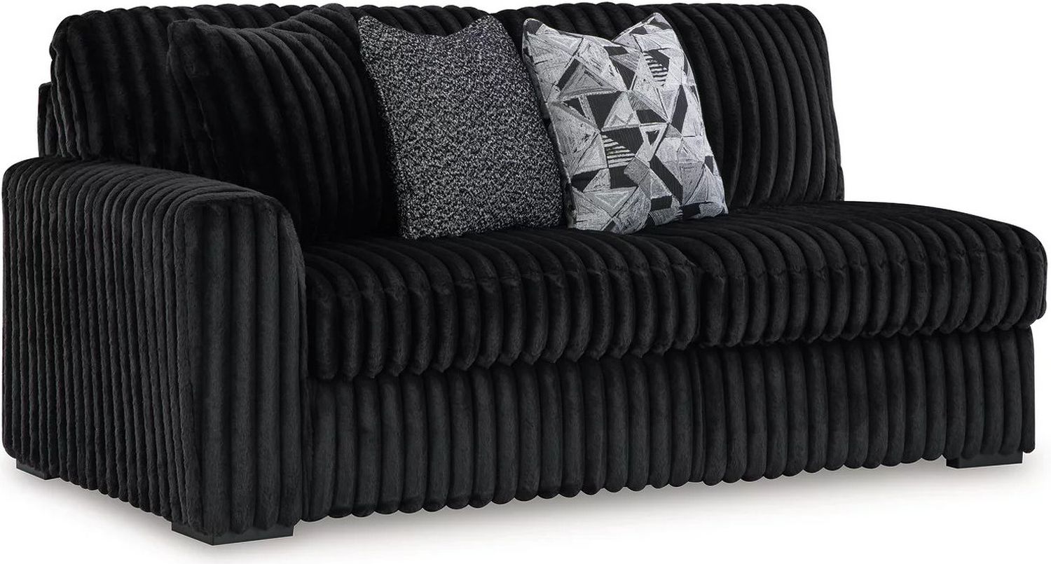 Midnight-Madness 3-Piece Sectional with Chaise In Onyx 98103S9