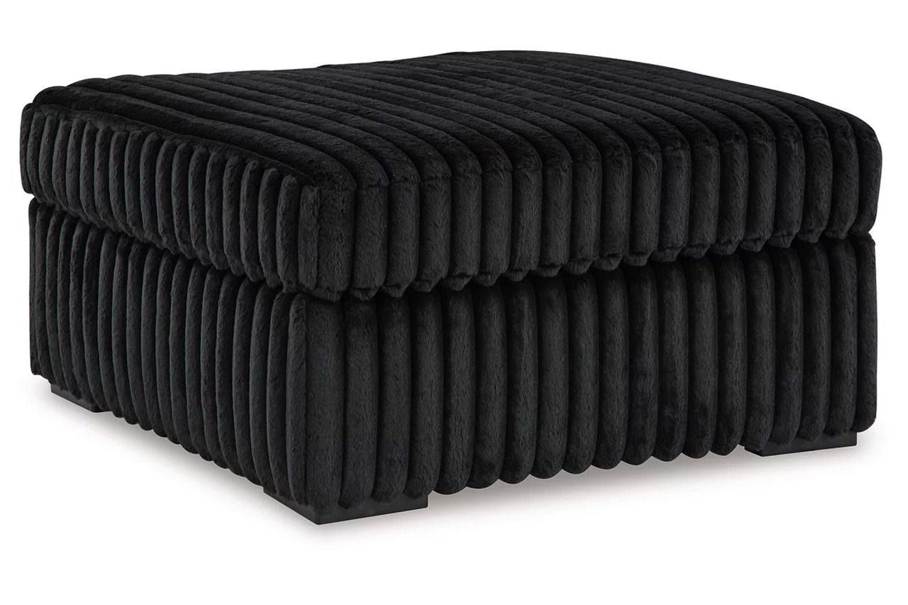 Midnight-Madness Oversized Chair and Ottoman In Onyx 98103U15
