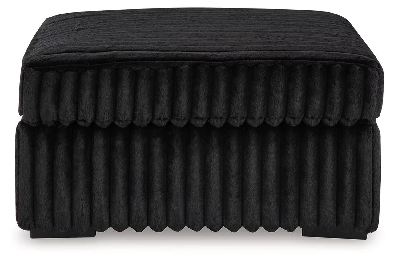 Midnight-Madness Oversized Chair and Ottoman In Onyx 98103U15