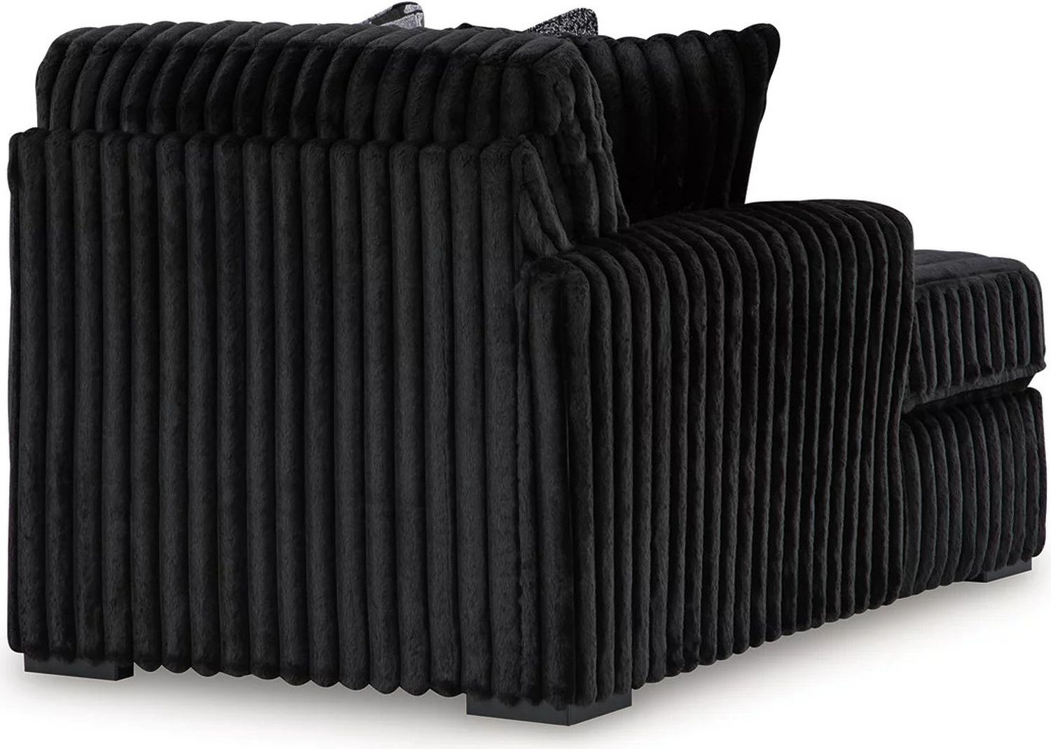 Midnight-Madness 4-Piece Sectional and Oversized Accent Ottoman In Onyx 98103U3