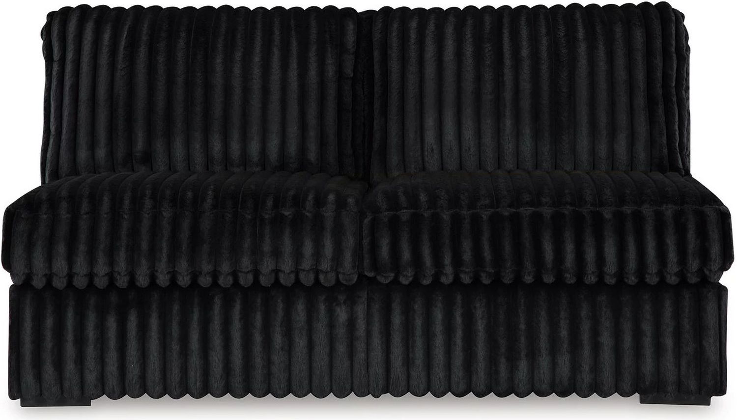 Midnight-Madness 4-Piece Sectional and Ottoman In Onyx 98103U6