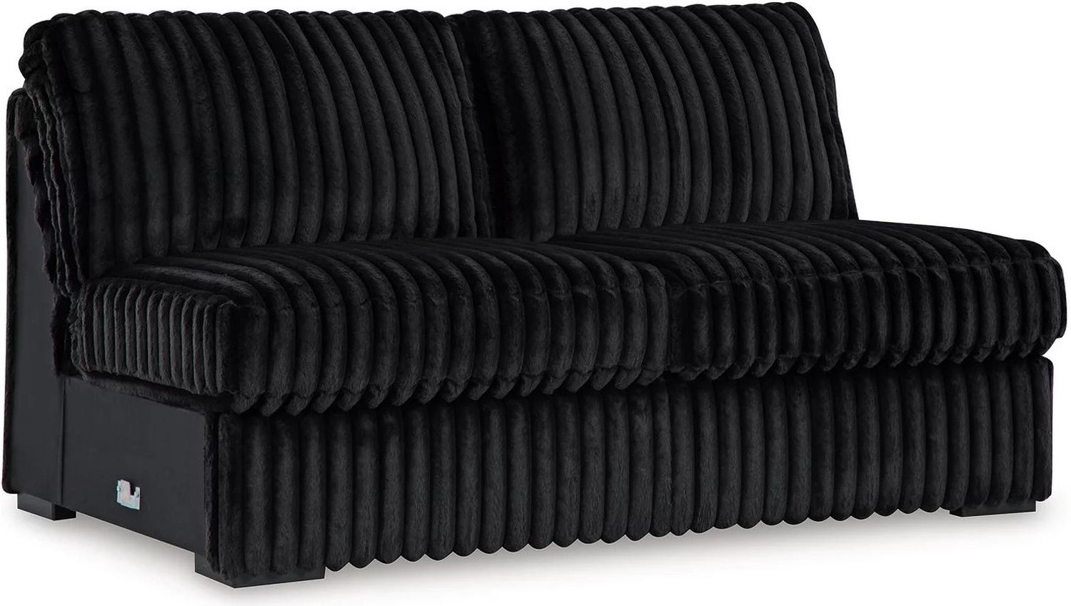 Midnight-Madness 4-Piece Sectional and Ottoman In Onyx 98103U6