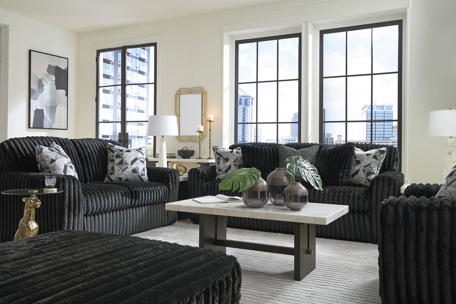 Midnight-Madness Living Room Set In Onyx 98103U9