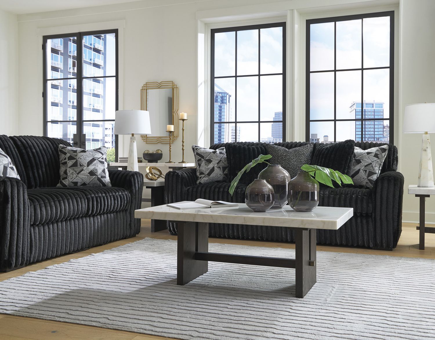 Midnight-Madness Living Room Set In Onyx 98103U9