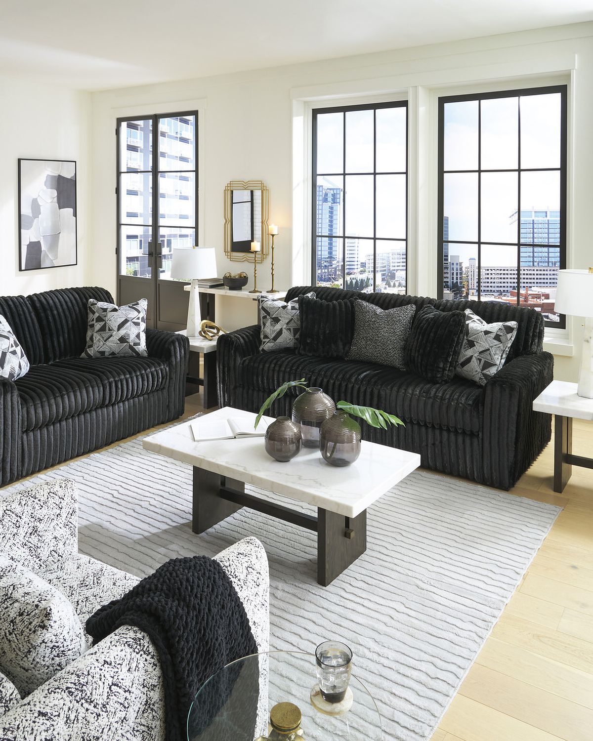 Midnight-Madness Living Room Set In Onyx 98103U9