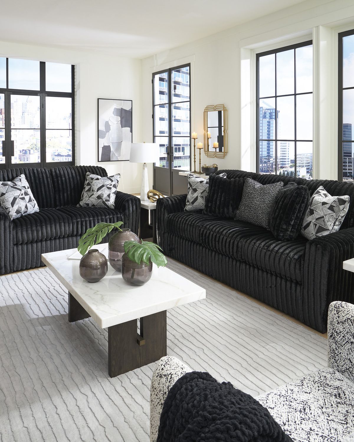 Midnight-Madness Living Room Set In Onyx 98103U9