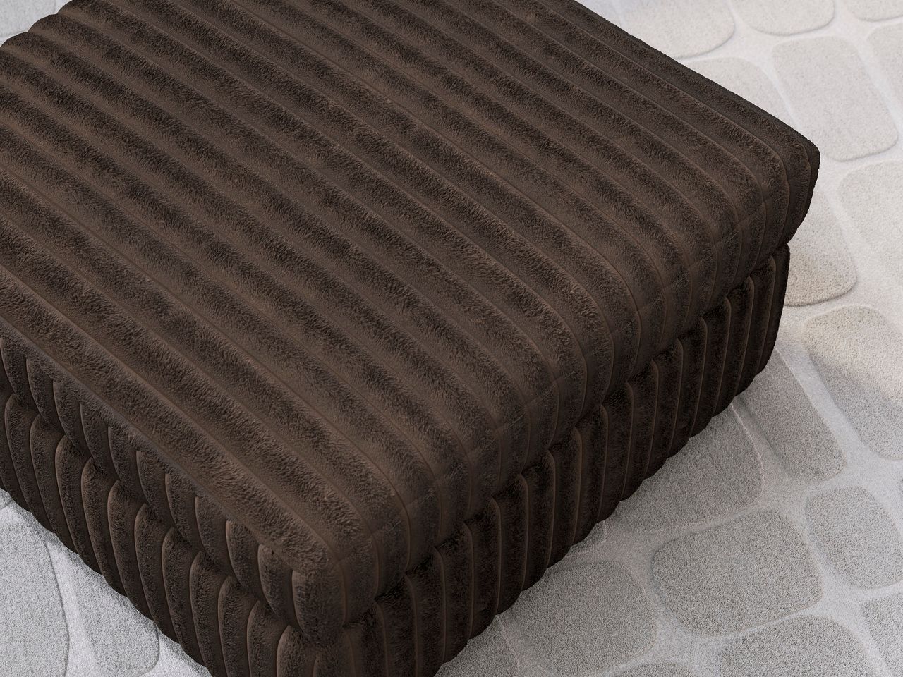 Midnight-Madness Oversized Accent Ottoman In Chocolate 9810408