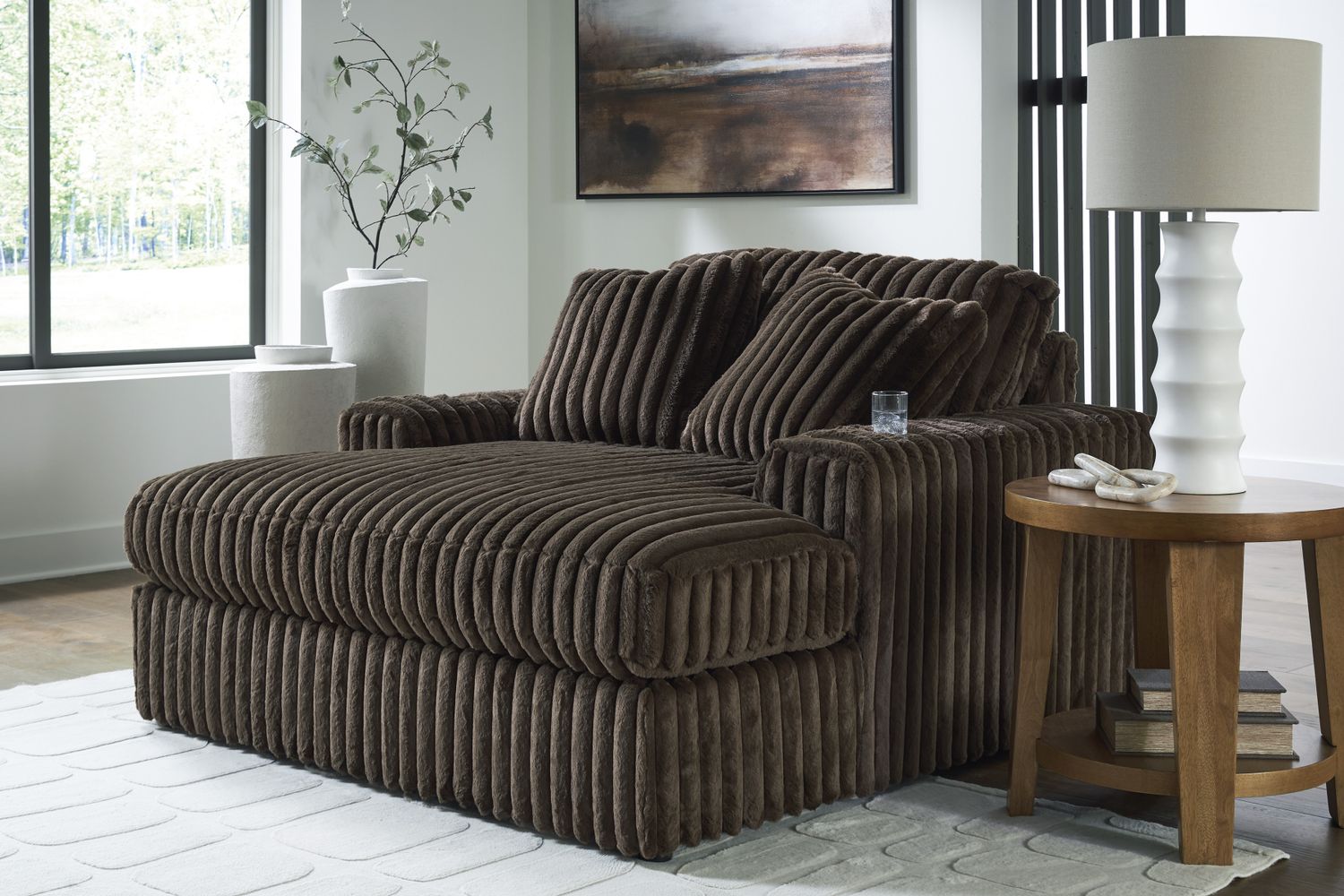Midnight-Madness Oversized Chaise In Chocolate 9810415