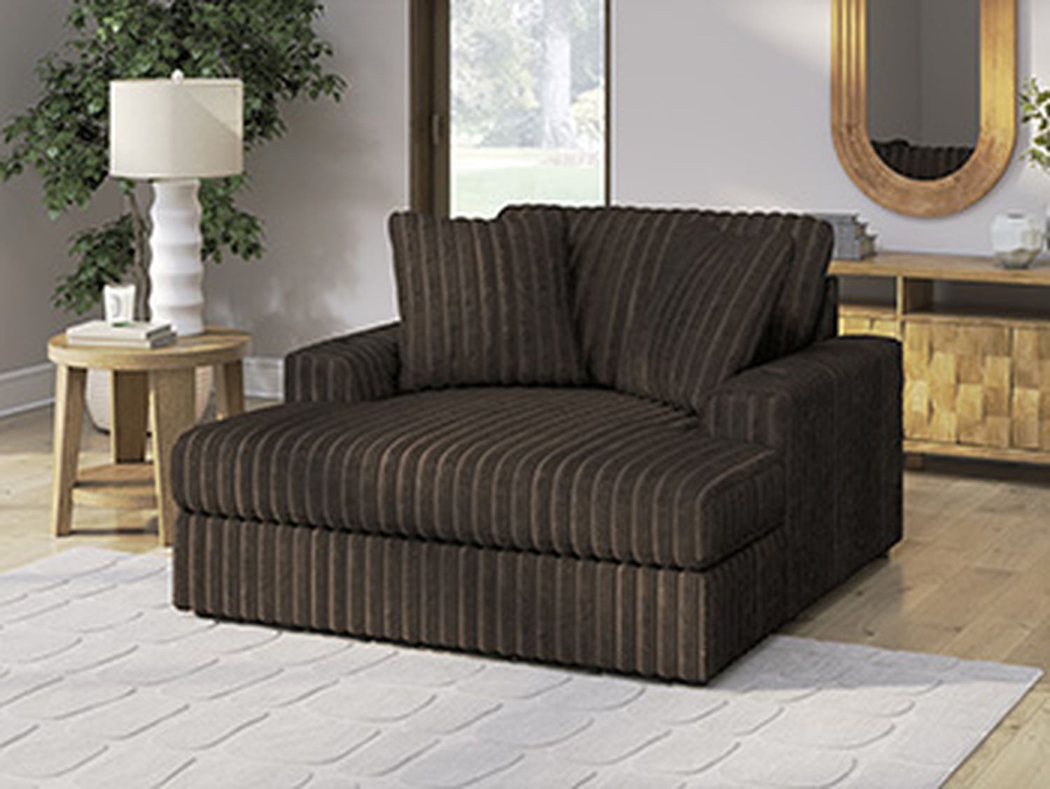 Midnight-Madness Oversized Chaise In Chocolate 9810415
