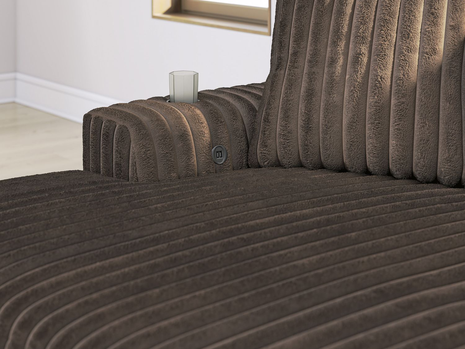 Midnight-Madness Oversized Chaise In Chocolate 9810415