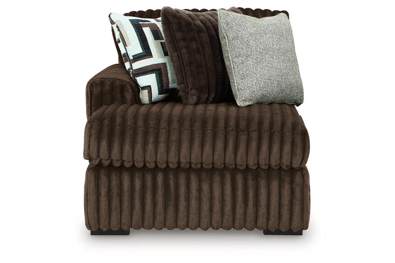 Midnight-Madness 2-Piece LAF Sectional with Chaise In Chocolate 98104S13