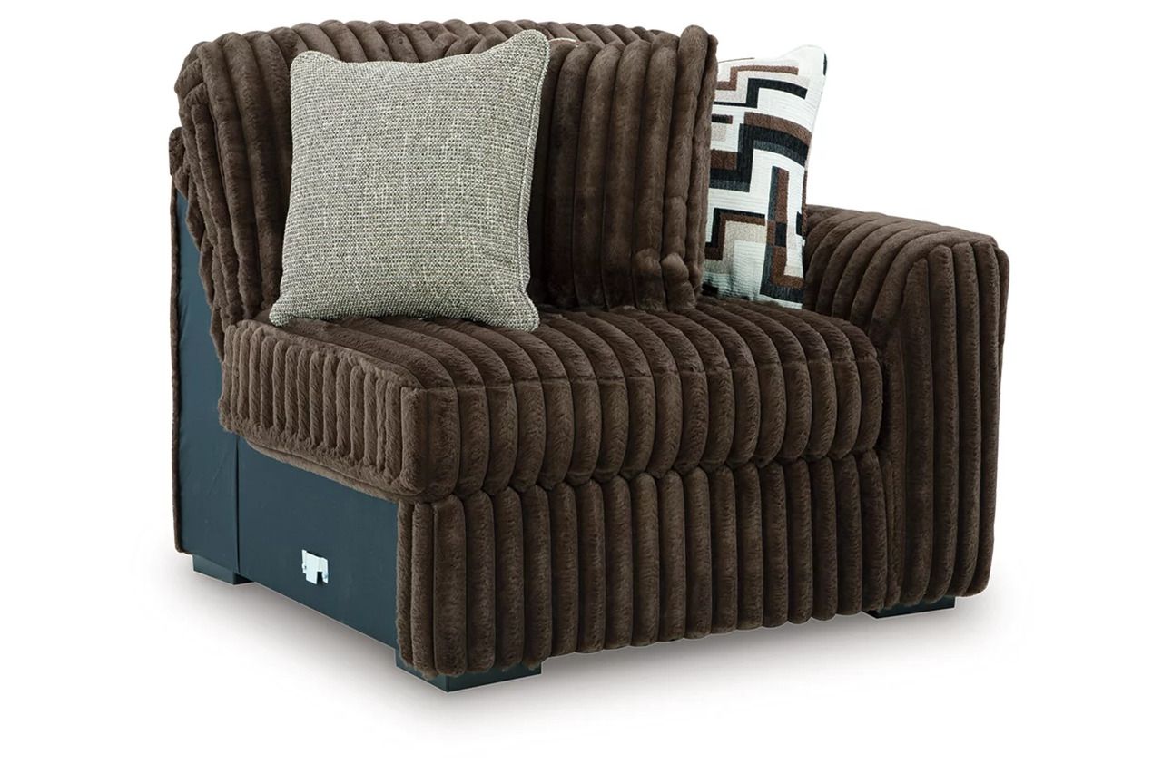 Midnight-Madness 2-Piece LAF Sectional with Chaise In Chocolate 98104S13