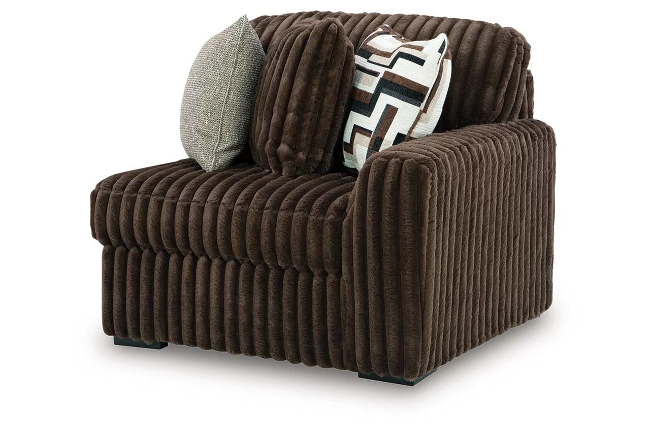 Midnight-Madness 2-Piece LAF Sectional with Chaise In Chocolate 98104S13
